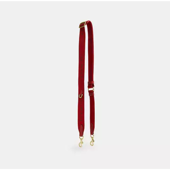 Coach Webbing Strap with Logo Crossbody Bag/Purse CR460 Gold/Bold Red NWT - Picture 1 of 5